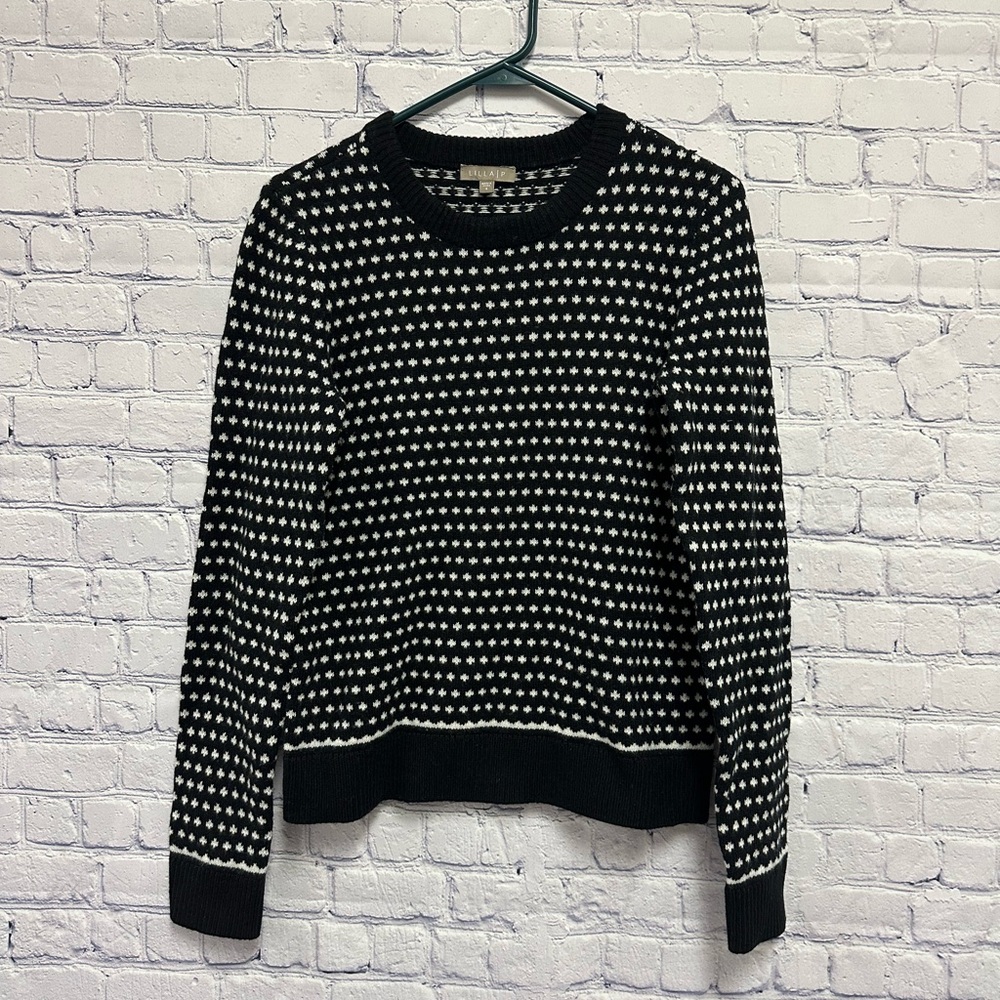 Lilla P Women’s Black And White Sweater Size Small